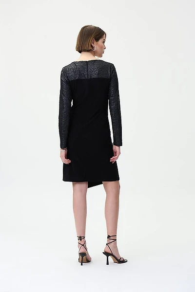 Textured Sleeves Dress