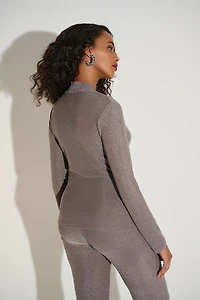 Wrap Style V-Neckline Ruched Top