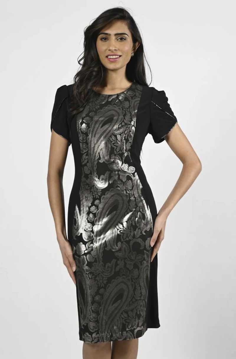 Tulip Sleeves Patterned Dress
