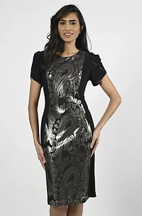 Tulip Sleeves Patterned Dress