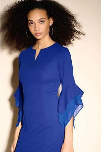 Ruffle Sleeves Short Dress