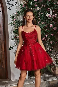 A-line Sparkle Tulle Short Dress