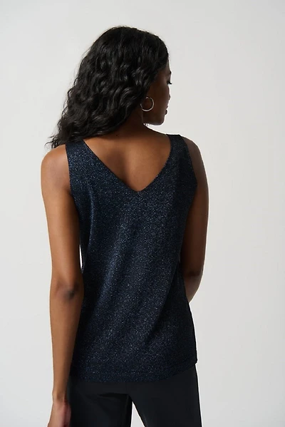 Two Piece Sweater Knit & Lurex Top