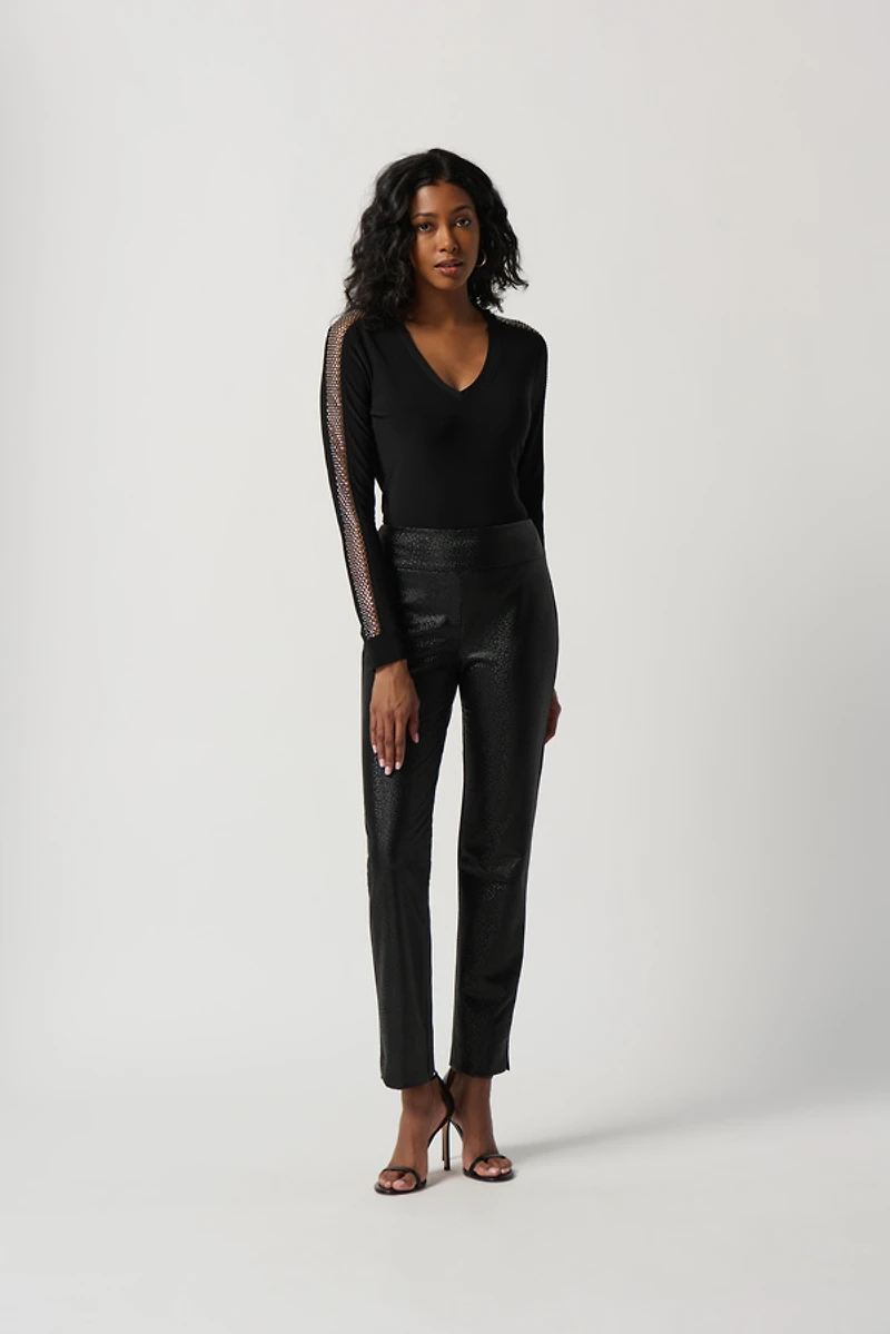 Mesh Rhinestone Inserts Top