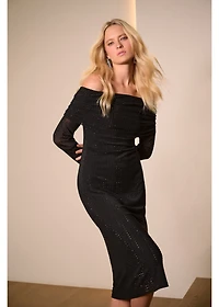 Sheath Off-Shoulder Ruched Dress