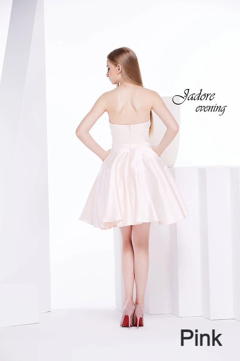 Strapless Satin A-line Dress