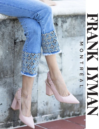 Embroidered Trim Denim Jeans