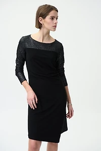 Textured Sleeves Dress