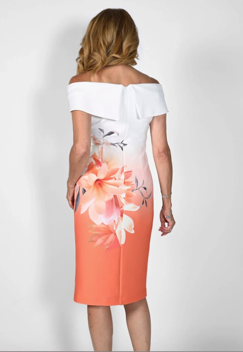 Off-the-Shoulder Floral Print Short Dress