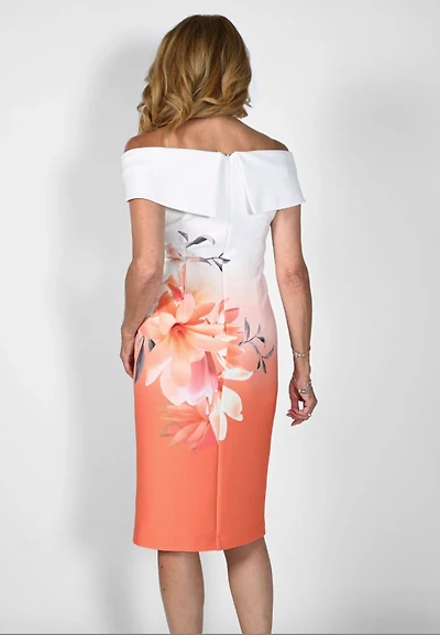 Off-the-Shoulder Floral Print Short Dress