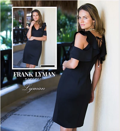 Ruffled Cold Shoulder Dress