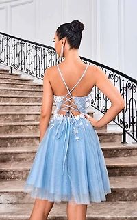 3D Floral Applique Cocktail Dress