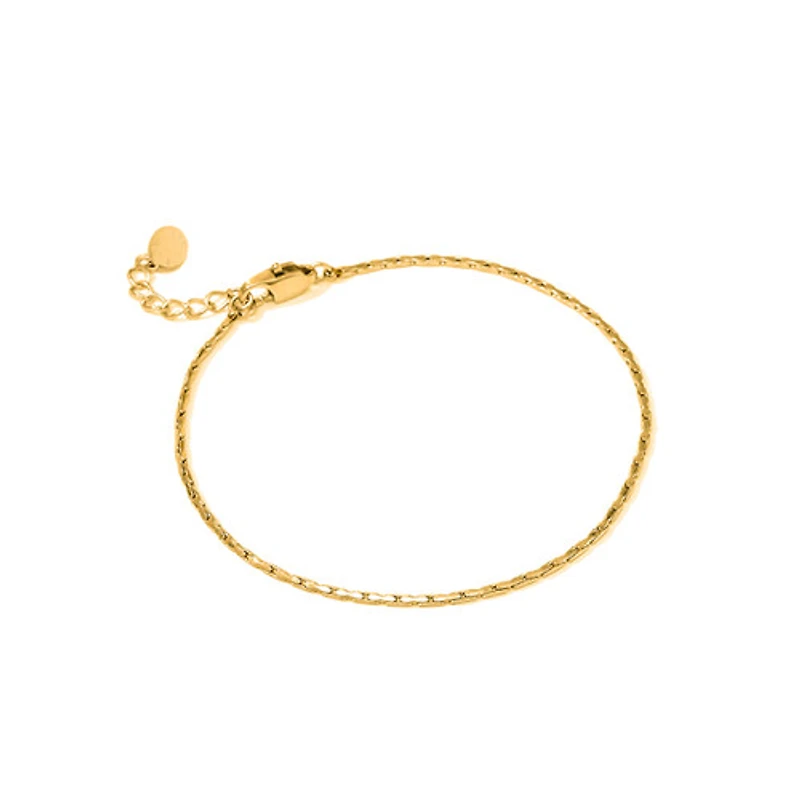 Gold Thin Wheat Chain Bracelet