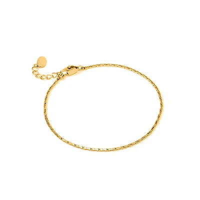 Gold Thin Wheat Chain Bracelet