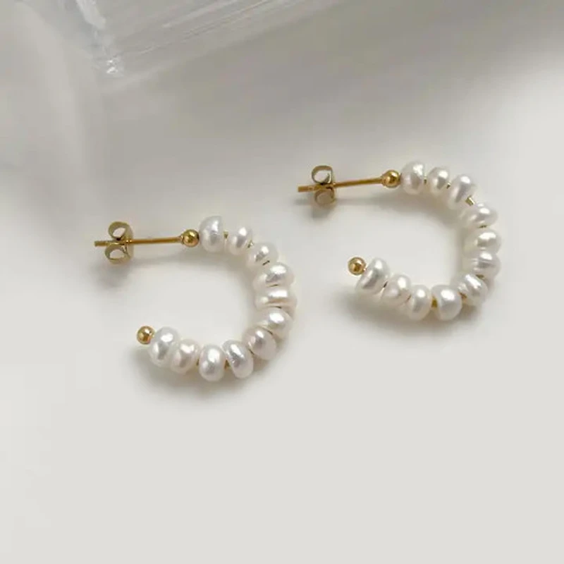 All Pearl Around Hoops