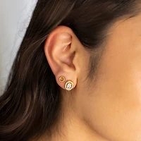 Pearl Gem Round Studs