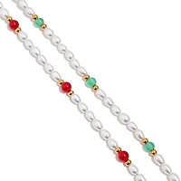 Agate Pearl Chain Bracelet