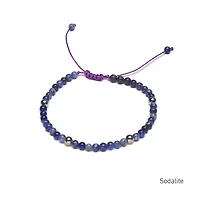 Braided Natural Crystal Bracelet (Depth of Blue)