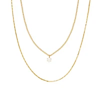Gold Layered Gem Necklace