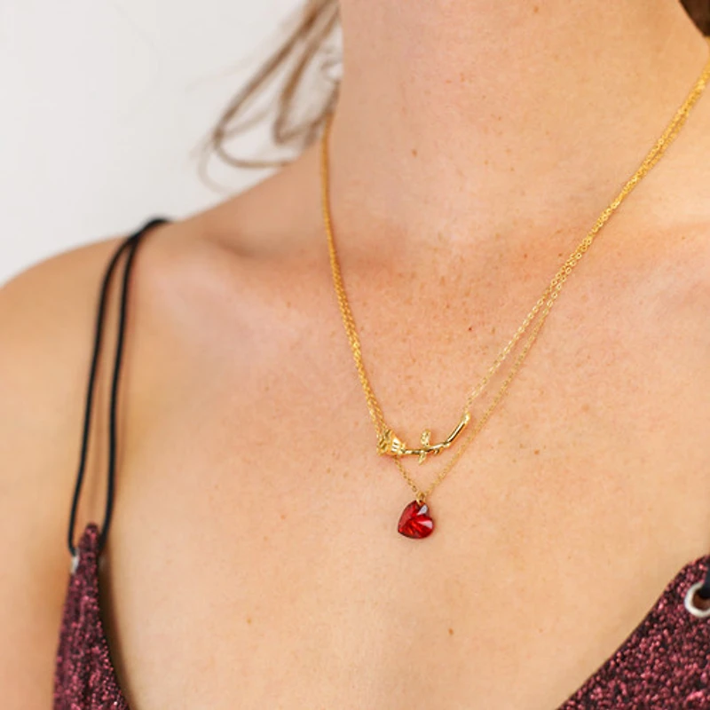 Red Heart Pendant Necklace
