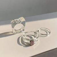 Clear Resin Ring Set