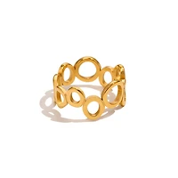 Abstract Circles Ring
