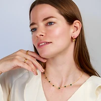Heart Pendant Mini Hoops