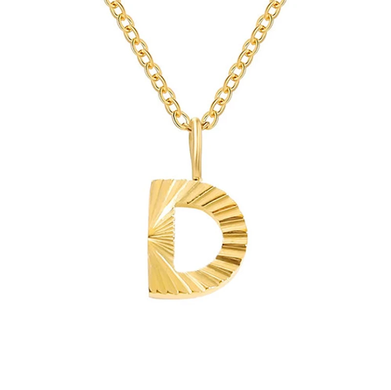 Patterned Initial Necklace (A-N)