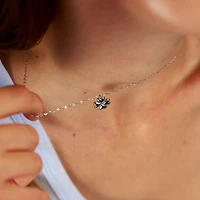 Steel Four Leaf Clover Necklace