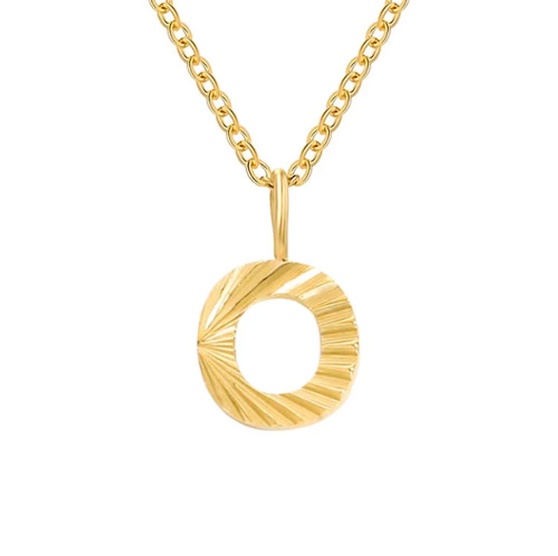 Patterned Initial Necklace (O-Z)