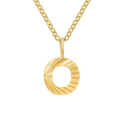 Patterned Initial Necklace (O-Z)