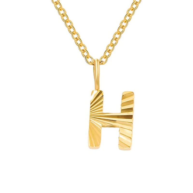Patterned Initial Necklace (A-N)