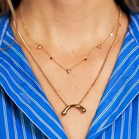 Gold Arched Bone Necklace