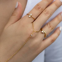 Dual Gem Wave Ring