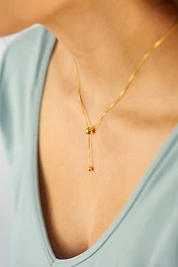 Gold Ball Pendant Necklace
