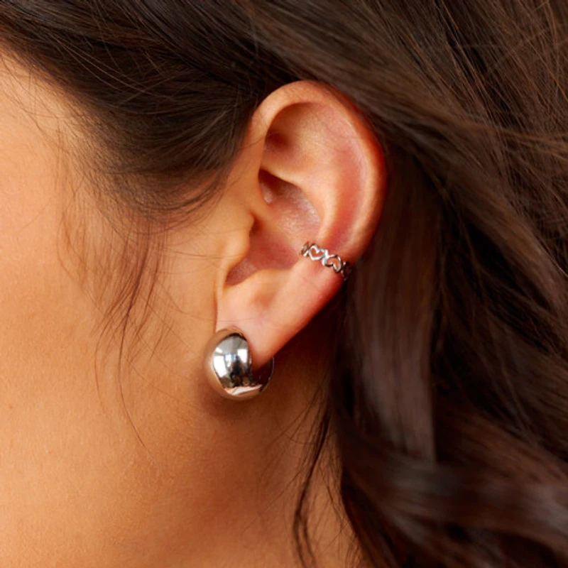 Steel Chunky Dome Hoops