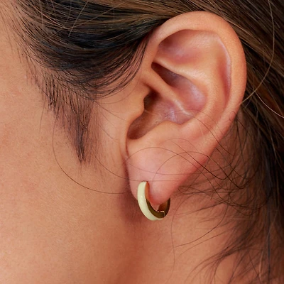 Mini Enameled Hoops