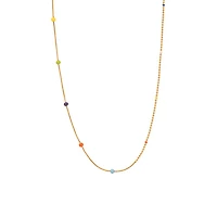 Multi Enamel Asymmetrical Necklace