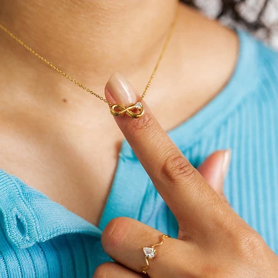 Infinity Single Gem Necklace