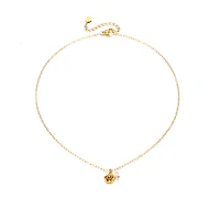 Gold Rose Pearl Necklace