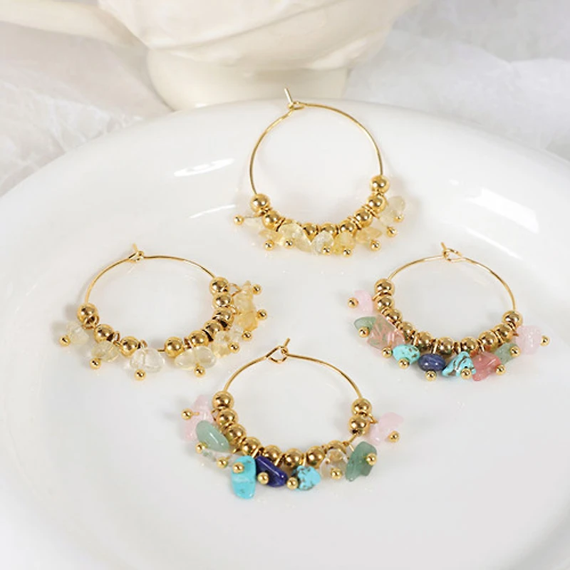 Natural Stone Vacation Hoops