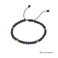 Braided Natural Crystal Bracelet (Depth of Blue)