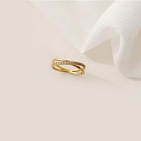 Cross Over Gem Ring
