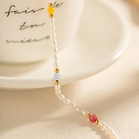 Pearl and Crystal Anklet