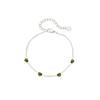 Enamel Heart Chain Bracelet