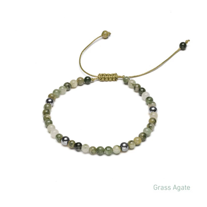 Braided Natural Crystal Bracelet (Spring Freshness)