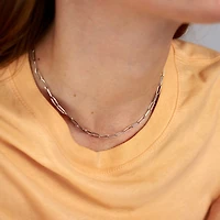 Steel Paperclip Chain Necklace