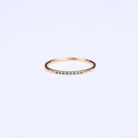 Lined Green Gem Stacking Ring