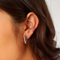 Steel Twisted Triangle Hoops