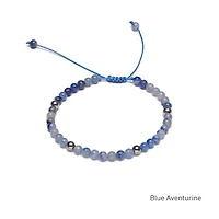 Braided Natural Crystal Bracelet (Depth of Blue)